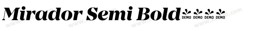 Mirador Semi Bold字体转换